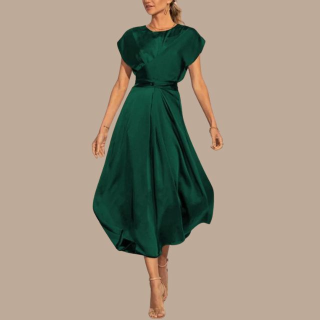 WW | Wickel-Midikleid mit Kappenärmeln