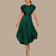 WW | Wickel-Midikleid mit Kappenärmeln
