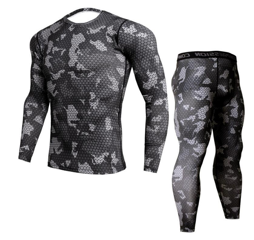 WW | Camouflage Jogginganzug Mit Kompression Für Herren