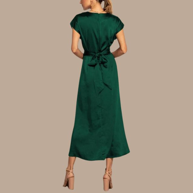 WW | Wickel-Midikleid mit Kappenärmeln