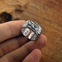 WW | Silberner Lotus Sutra Ring