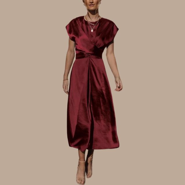 WW | Wickel-Midikleid mit Kappenärmeln