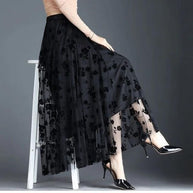 WW | Eleganter Maxirock aus Mesh mit Blumenmuster