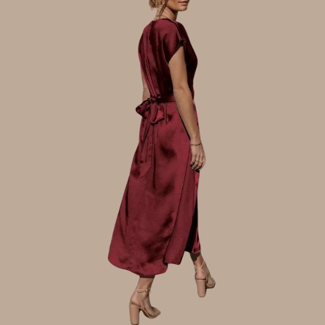 WW | Wickel-Midikleid mit Kappenärmeln
