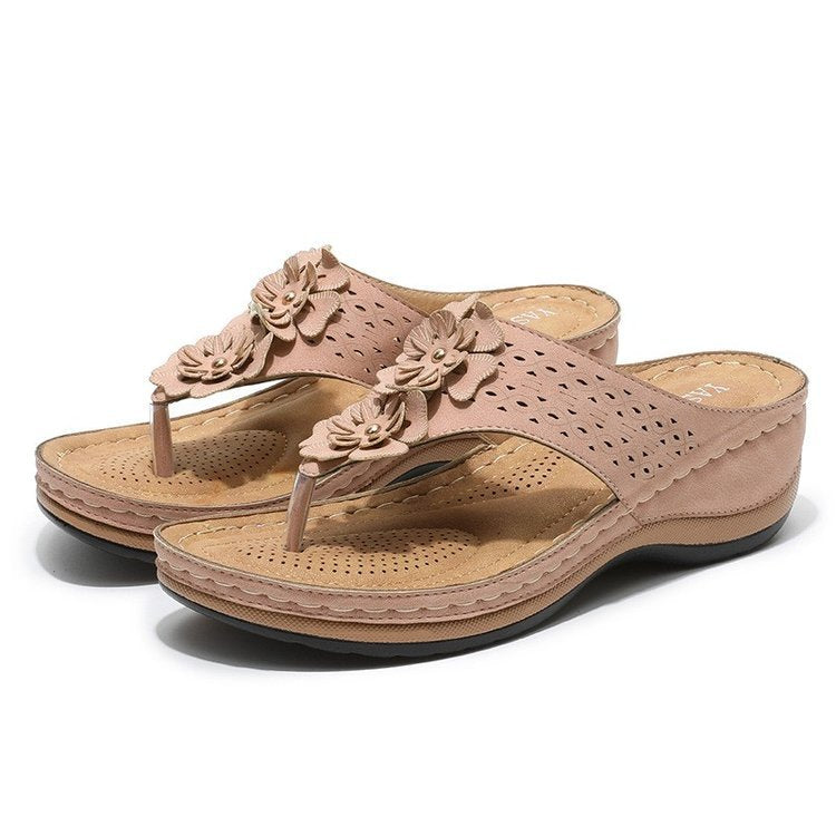 WW | Atmungsaktive Freizeitschuhe Mit Runder Kappe Und Fischgrätenmuster Blume