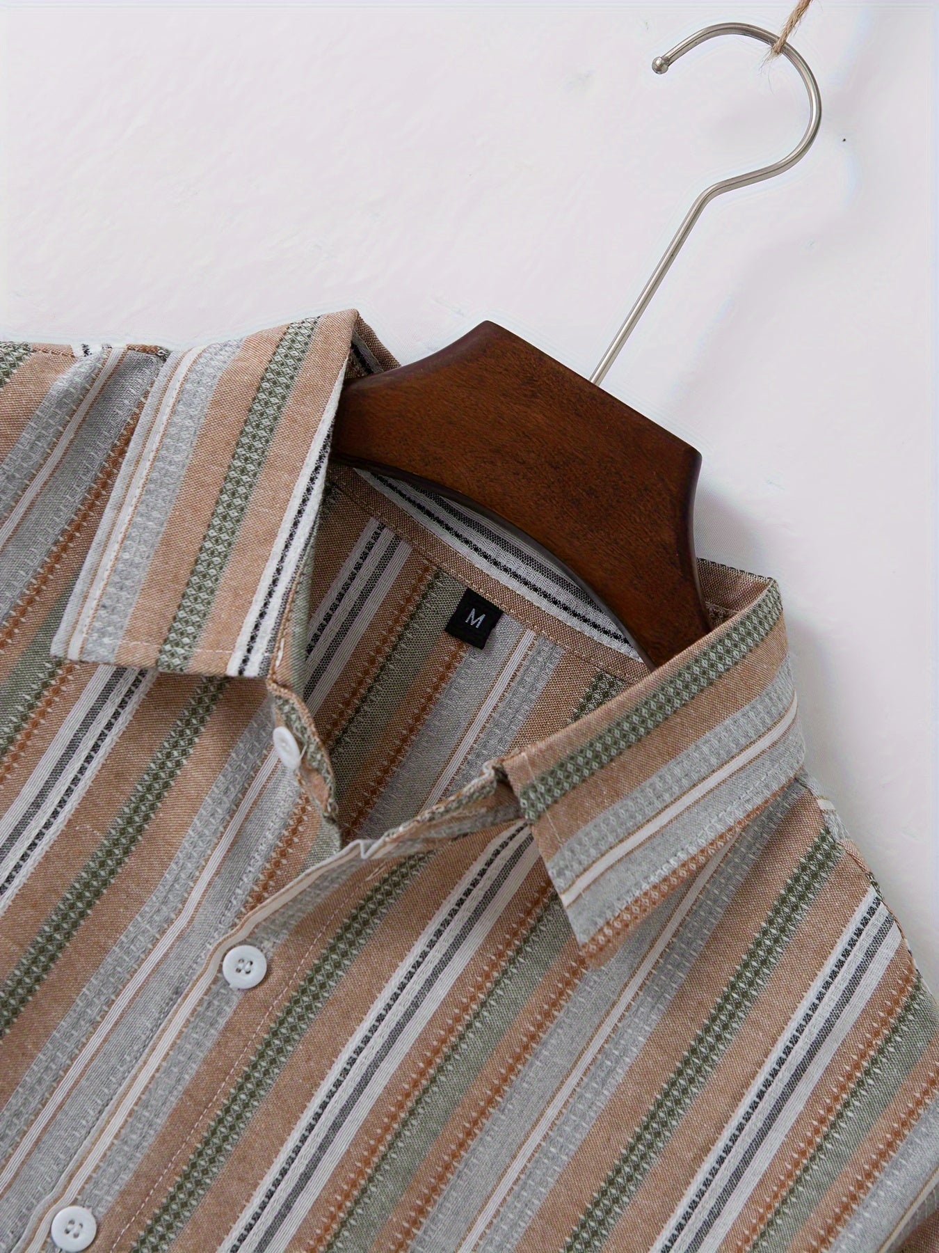 WW | Gestreiftes Baumwoll Leinen Herrenhemd für entspannte Looks