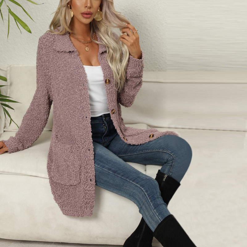 WW | Lässiger Einfarbiger Cardigan
