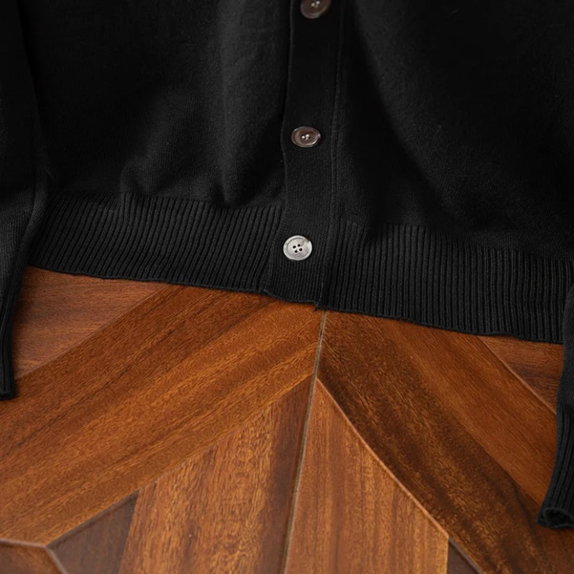 WW | Herren Strickjacke Mit Knöpfen, Leichtes Material, V-ausschnitt, Klassischer Stil