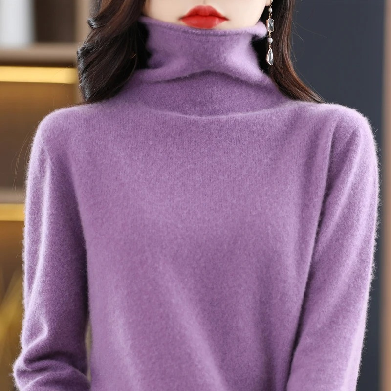 WW | Luxe Cashmere Pullover Damen Weicher Rollkragenpullover, Warm & Stilvoll