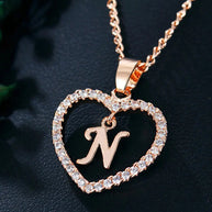 WW | Buchstaben Zirkon Liebe Kette Schmuck Anhänger