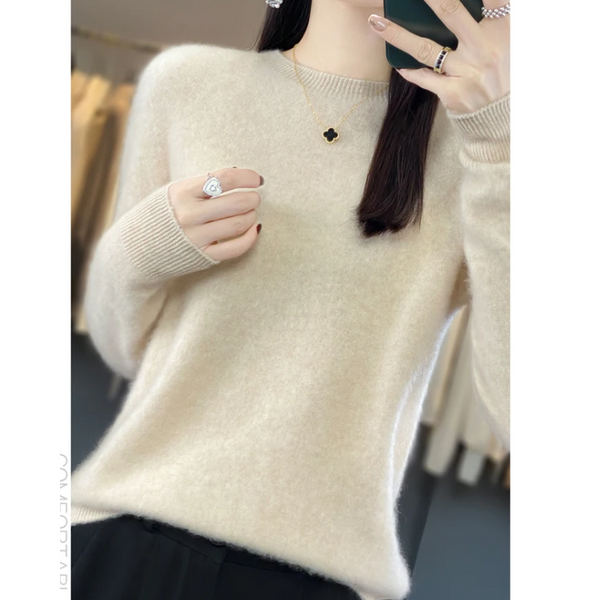 WW | Cashmere Pullover Damen Stilvoller Rundhals, Weich & Komfortabel