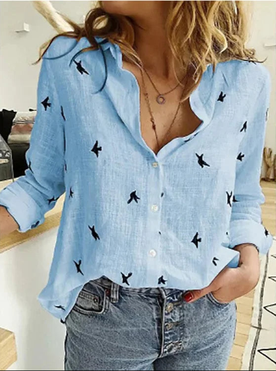 W&W Mode | Weinlese Leinenbluse