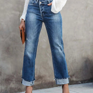 WW | Trendy Jeanshose mit Hoher Taille
