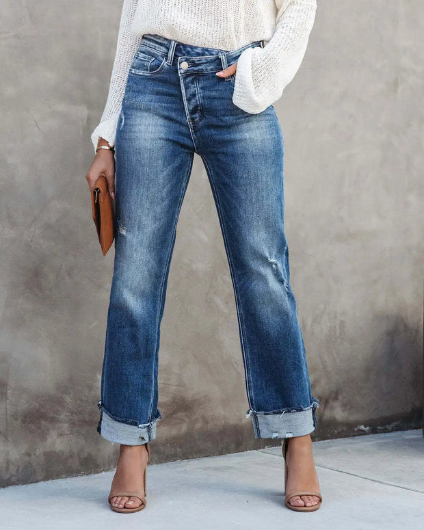 WW | Trendy Jeanshose mit Hoher Taille