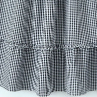 WW | Gestuftes Gingham-Midirock mit Rüschendetail
