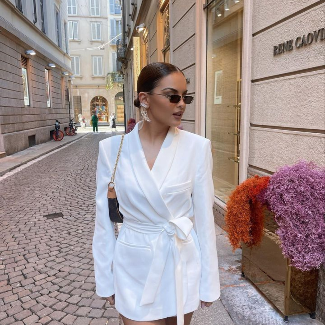 WW | Eleganter Blazer Mit Gürtel Und Passender Hose