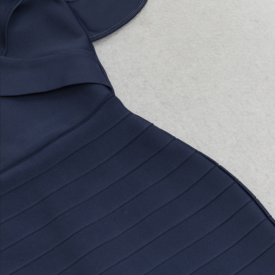 Midikleid mit Umschlagbund | Blau