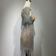 WW | Hollow-out Enge Nische Mantel Hochwertiges Kleid