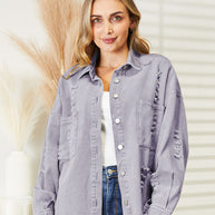 WW | Zerrissene Rohsaum-Denimjacke