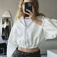 WW | Casual, lightweight, short sports hoodie jacket