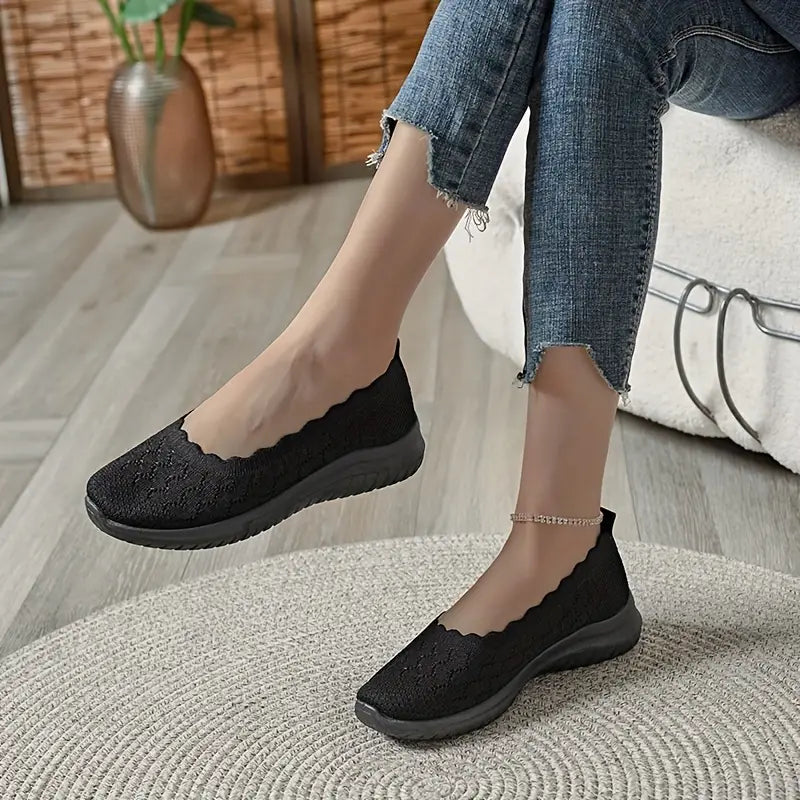 WW | Leicht, Atmungsaktiv, Strick, Slip On Tennis Schuhe