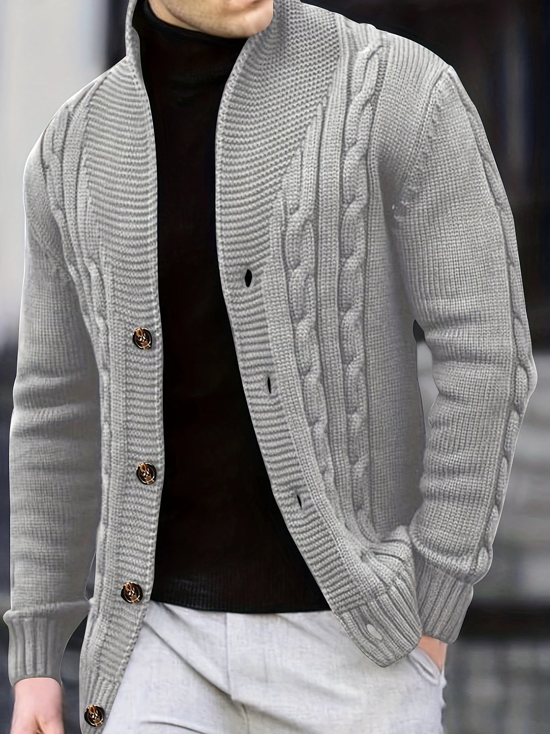 W&W Mode | Zopfstrickjacke mit Knöpfen