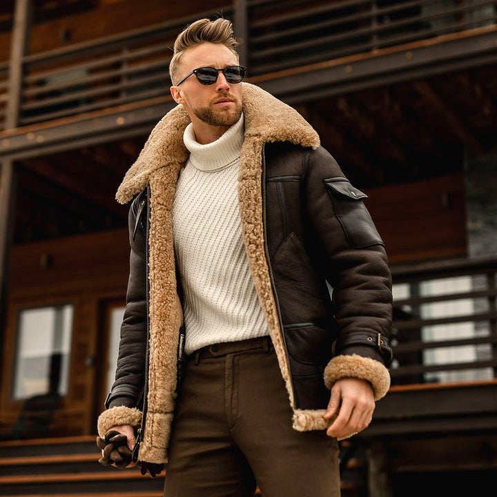 W&W Mode - Herren Winter Jacke gefüttert