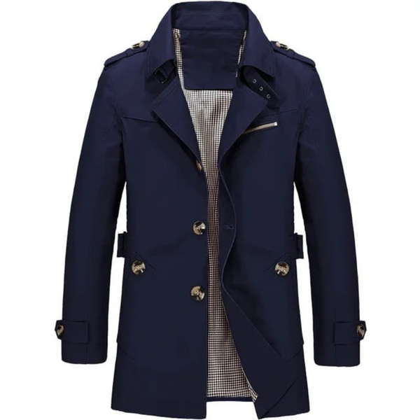 WW | Klassischer Herren Trenchcoat Für Stilvolle Auftritte