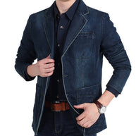 WW | Herren Denim Baumwolle Blazerjacke