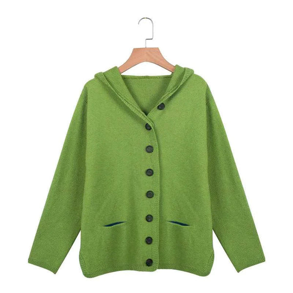 WW | Stilvolles Strickjacke mit Kapuze