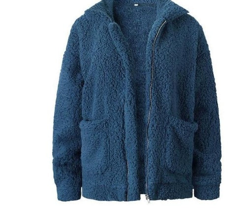 W&W Mode | Damen Fleece Sweatshirt Mit Breitem Kragen