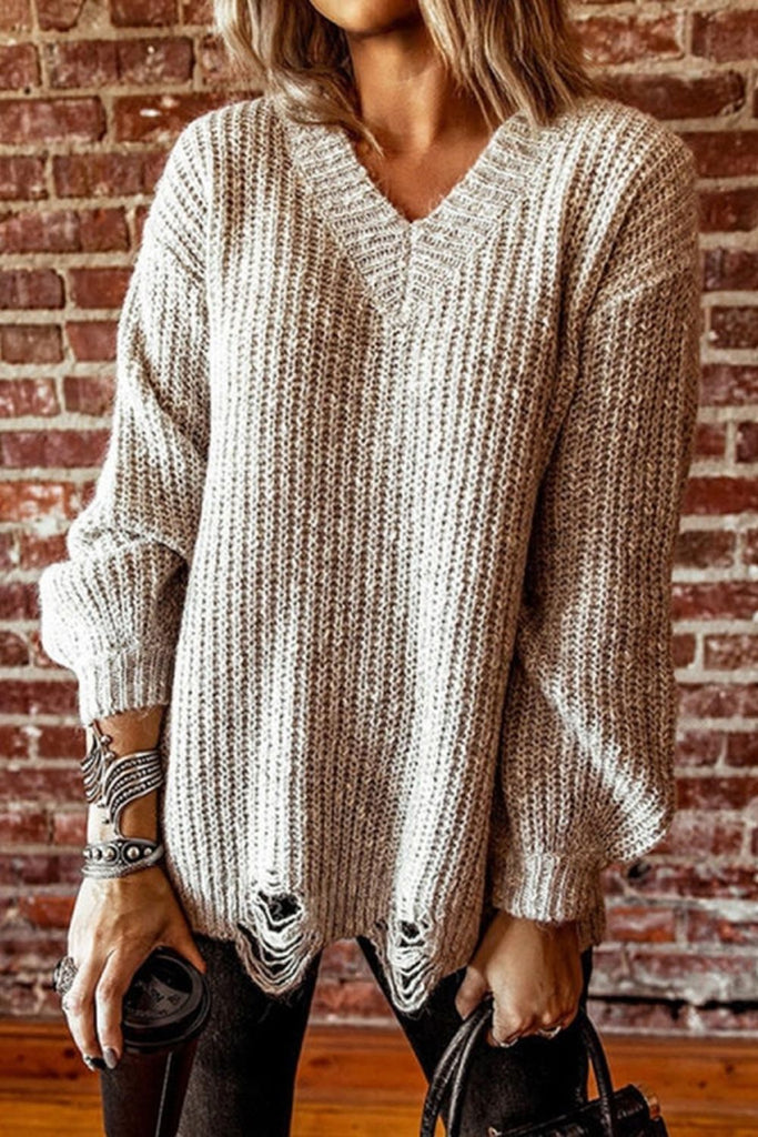 WOLFF Gerippter Strickpullover