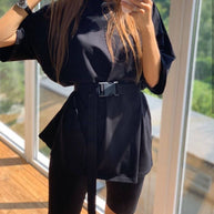 Damen sportliches Zweiteiliges Set mit T-Shirt und Shorts WW