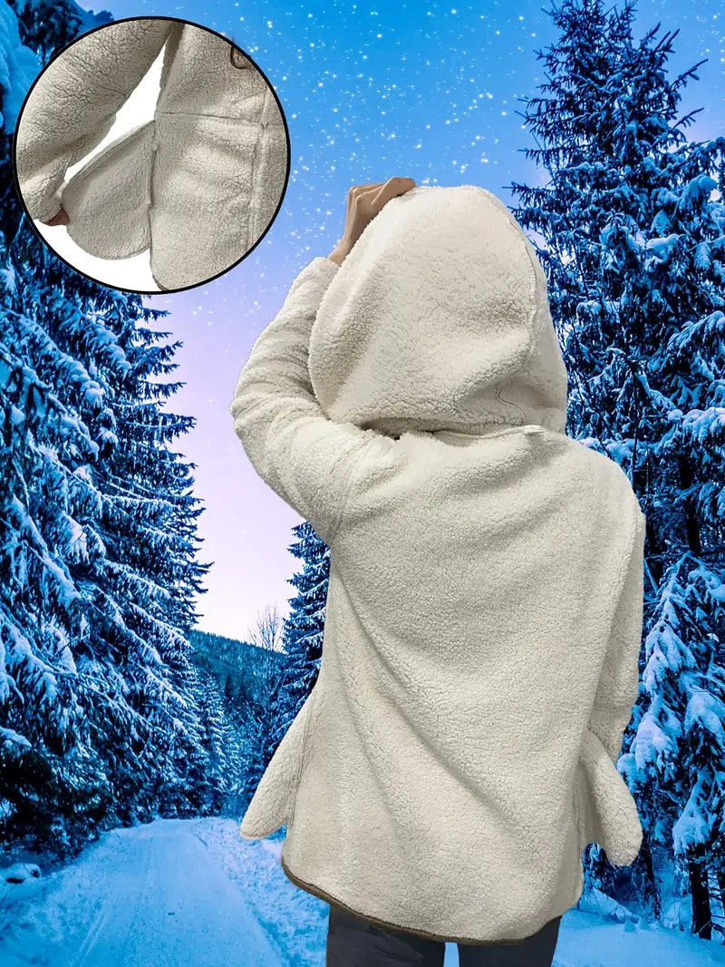 Warme Fleece-Langjacke