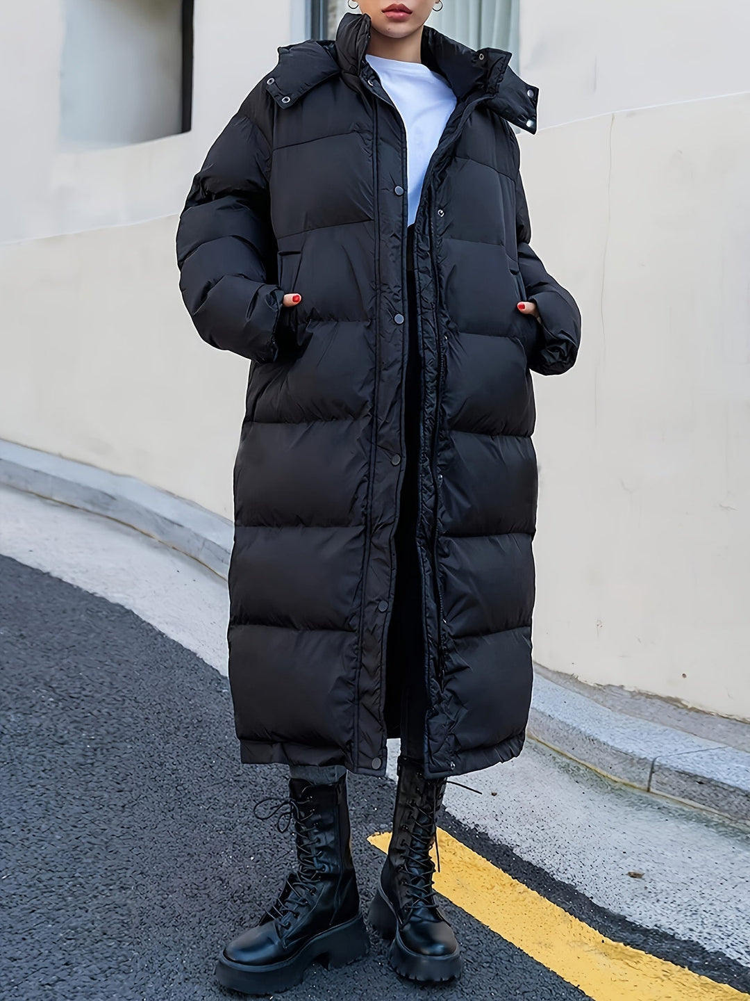 W&W Mode Lange Fleece Puffer Winterjacke Für Frauen | Ideal Für Winter
