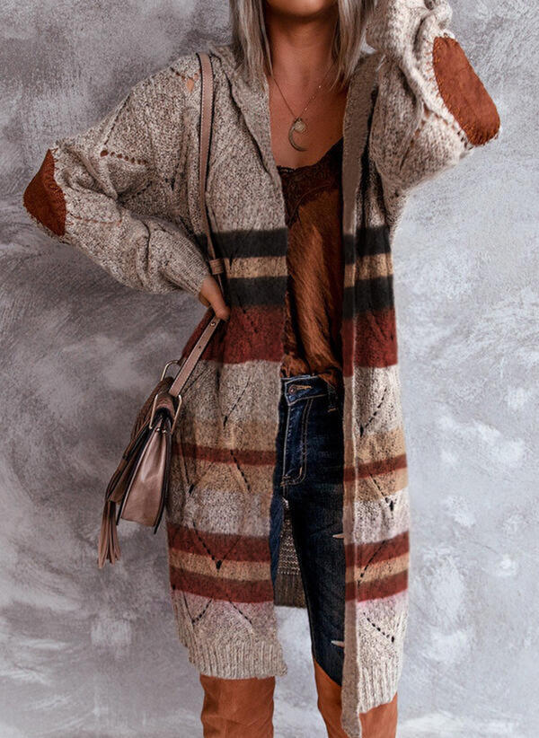 WW | Modische Strickjacke mit Kapuze