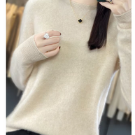 WW | Kaschmir Pullover Damen Runder Ausschnitt Weicher und Eleganter Strickpullover