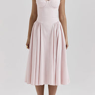 WW | Rosiedress Spaghetti-Träger Pocketed Korsett Swing Midi Kleid
