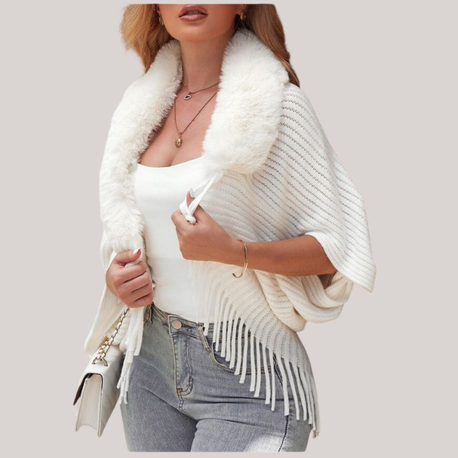 WW | Kragen Schal Poncho Strickjacke
