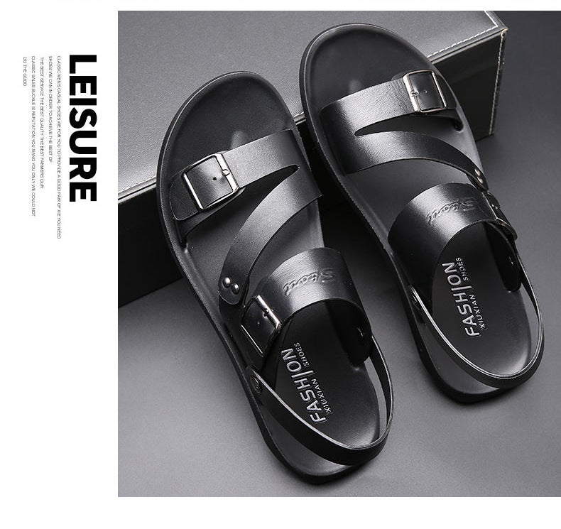 W&W Mode | Sandalen Aus Spaltleder Mit Schnalle