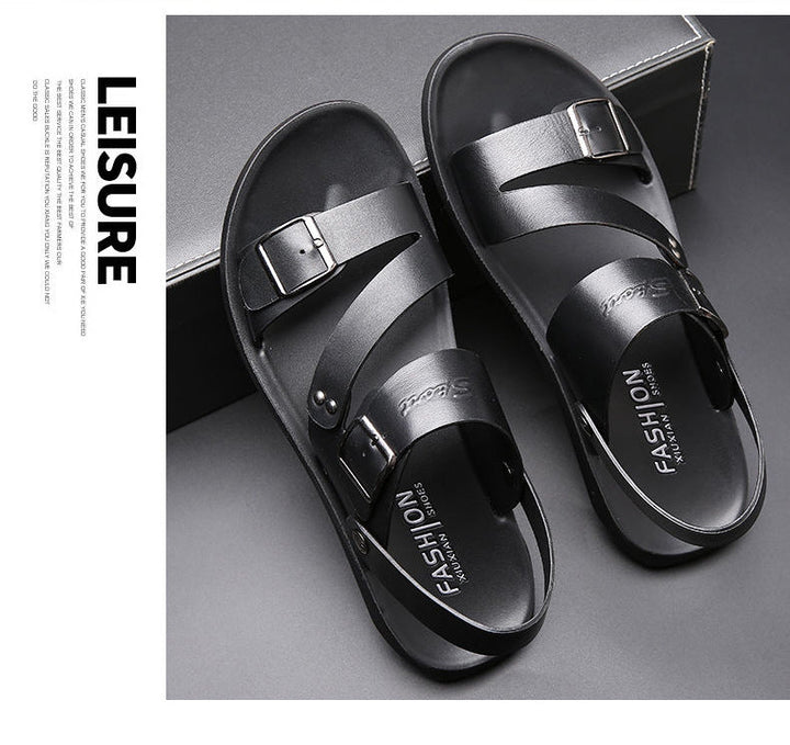 W&W Mode | Sandalen Aus Spaltleder Mit Schnalle
