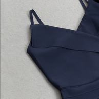 Midikleid mit Umschlagbund | Blau