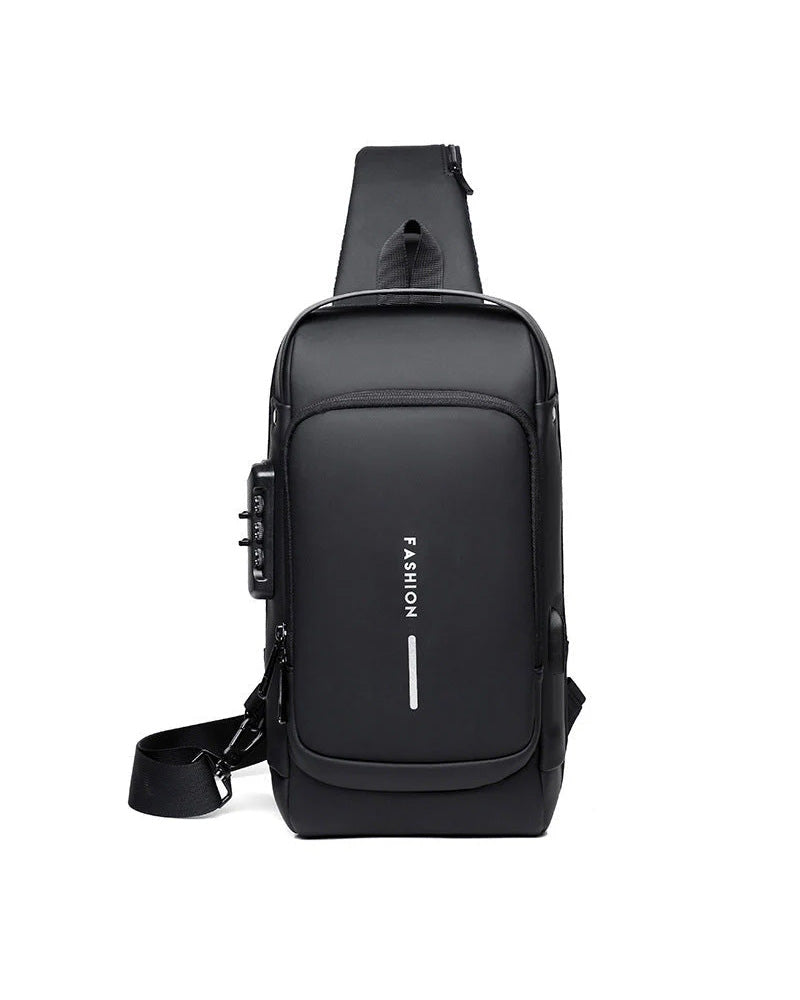 Unisex-Brusttasche mit Zahlenschloss und gepolstertem Tragesystem