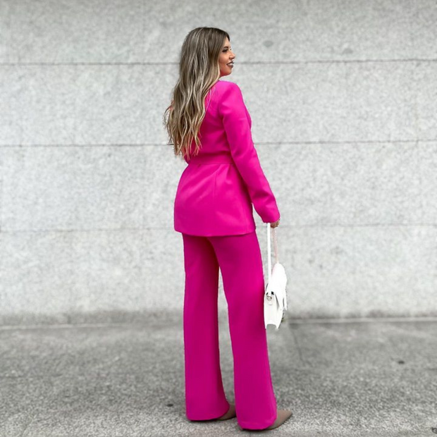 WW | Eleganter Blazer Mit Gürtel Und Passender Hose