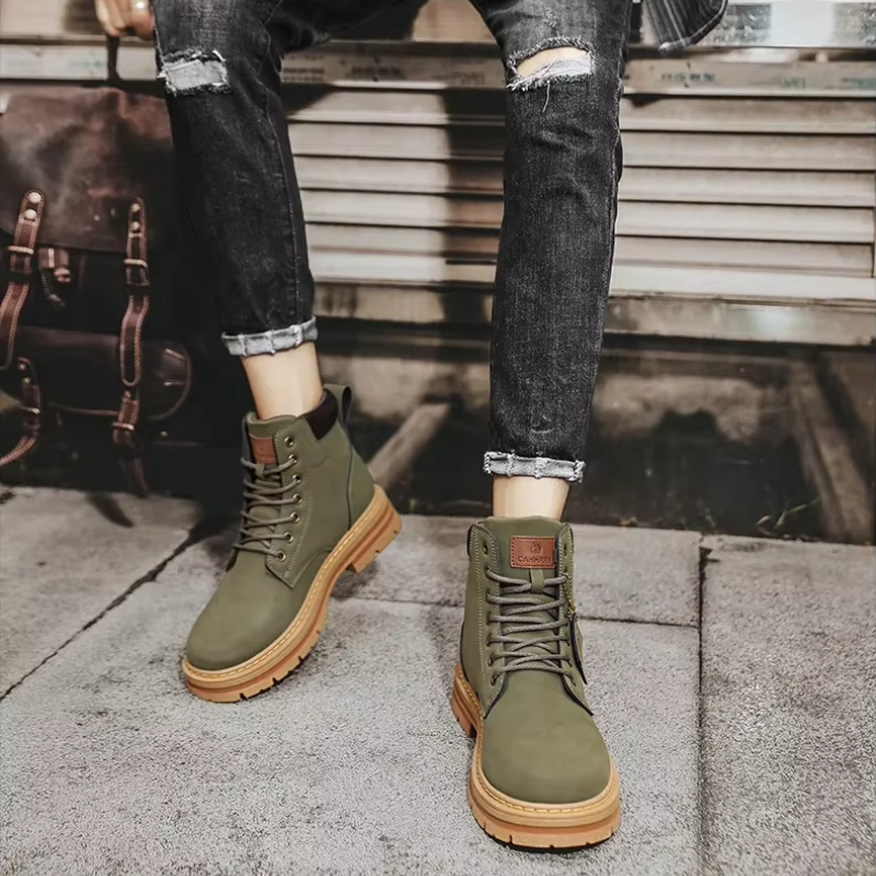 WW | Outdoor Herrenschuhe Stiefel Mit Rutschfester Sohle Und Schnürung