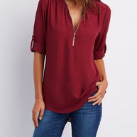 Maxime™ - Langärmelige Lockere Bluse