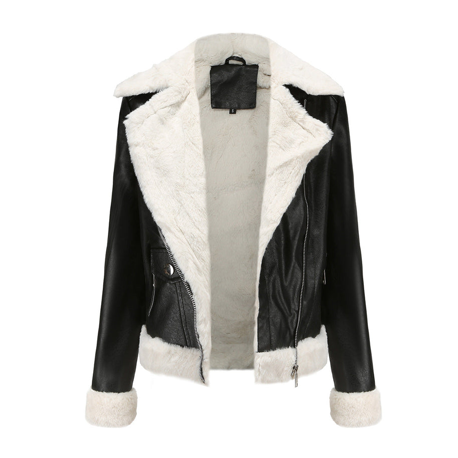 WW | Winterlederjacke mit Fleece-Futter