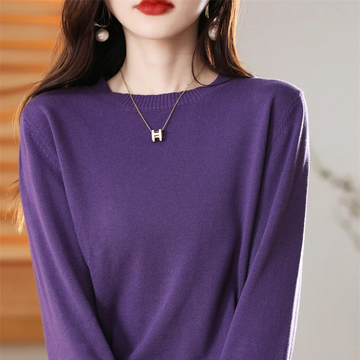 W&W Mode | Cashmere Pullover Damen Klassischer Rundhals, Weich & Atmungsaktiv