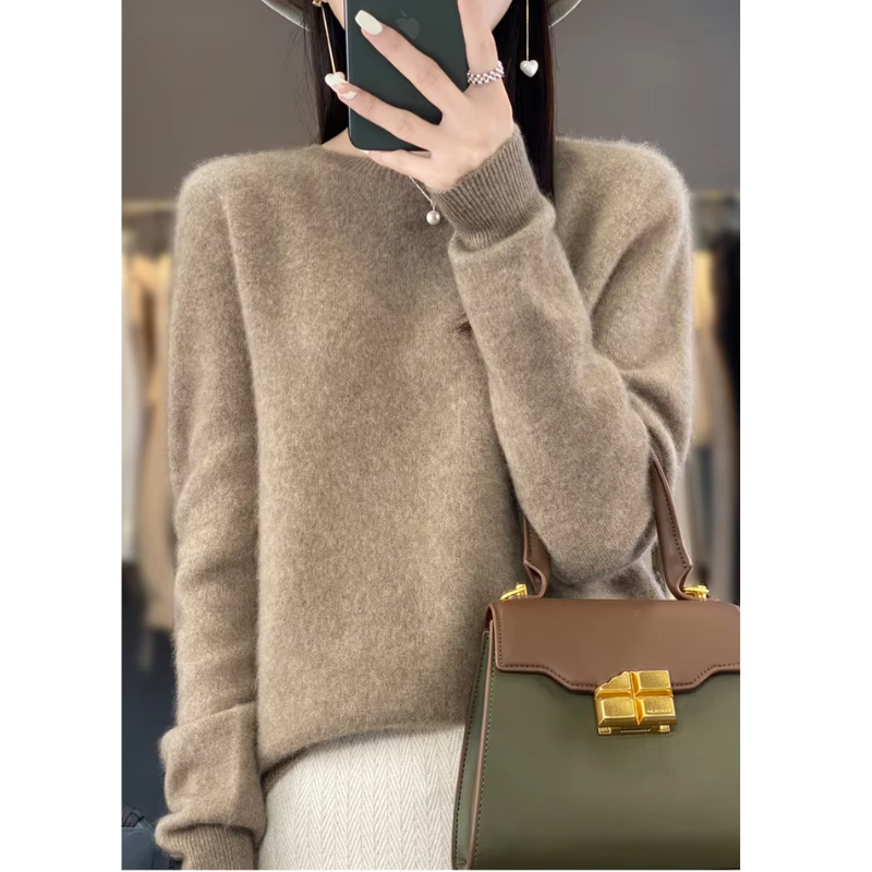 WW | Cashmere Pullover Damen Stilvoller Rundhals, Weich & Komfortabel