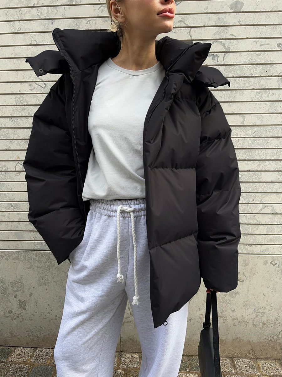 W&W Mode | Eleganter Winter Kapuzen Baumwollmantel